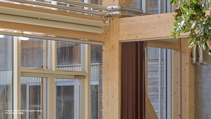 Indvendig facade på LKR Innovation House