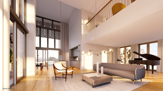 Tuborg Strandeng, Kysthusene