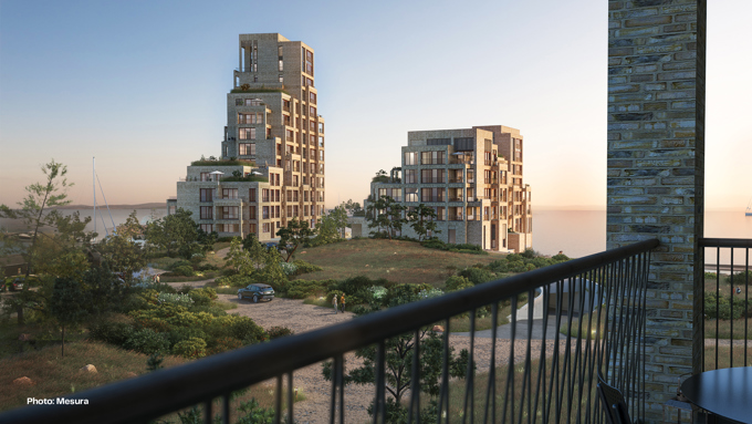 Tuborg Strandeng, Kysthusene