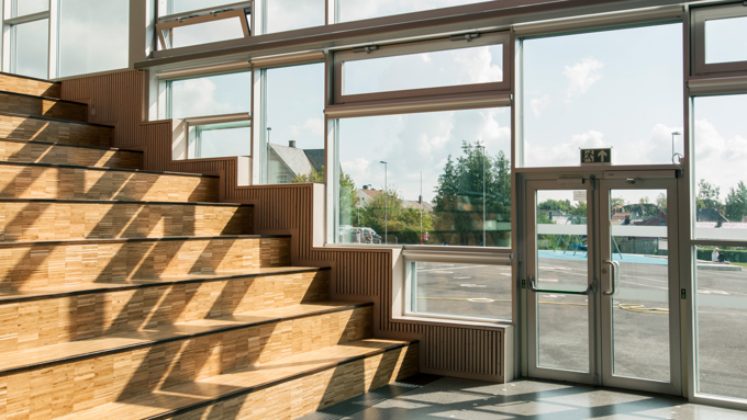 Mesterfjellet Skole indvendig facade