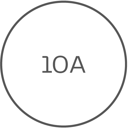 
Udgangsstrøm på 10A